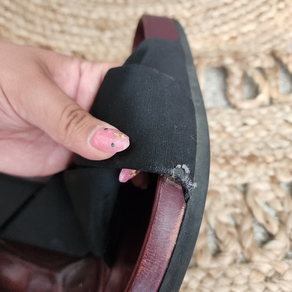 Celine Twist Knot Black Leather Slide Sandals Designer Beach Boho Classic 37 - Picture 9 of 13